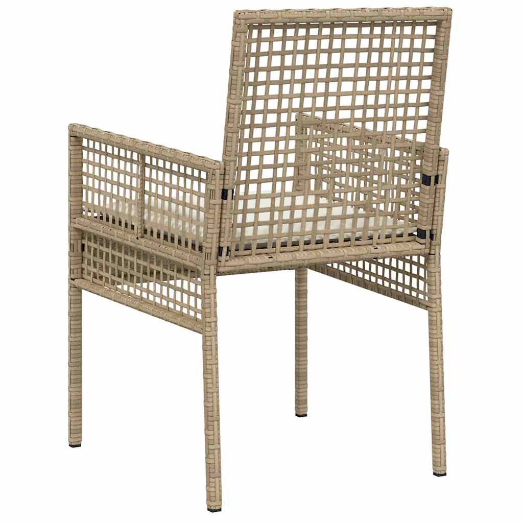 Gartenstuhl 2 pcs Beige 53 x 60 x 85 cm Poly-Rattan