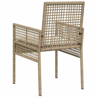 Gartenstuhl 2 pcs Beige 53 x 60 x 85 cm Poly-Rattan