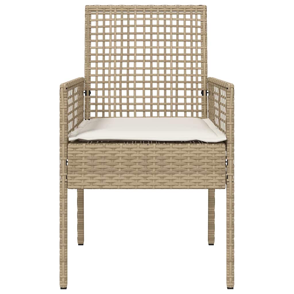 Gartenstuhl 2 pcs Beige 53 x 60 x 85 cm Poly-Rattan