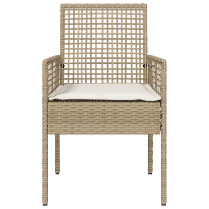 Gartenstuhl 2 pcs Beige 53 x 60 x 85 cm Poly-Rattan