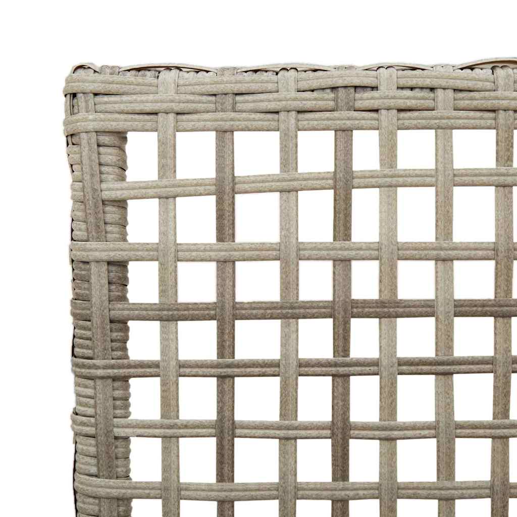 Gartenstuhl 2 pcs Hellgrau 53 x 60 x 85 cm Poly-Rattan