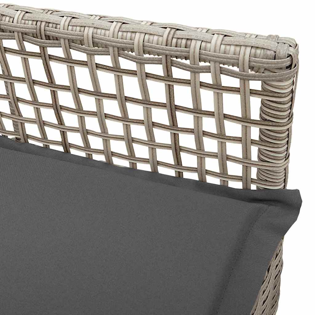 Gartenstuhl 2 pcs Hellgrau 53 x 60 x 85 cm Poly-Rattan