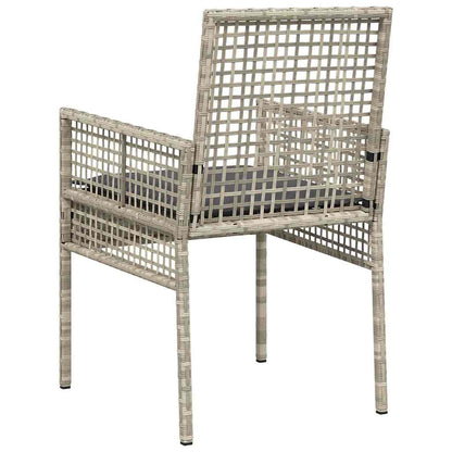 Gartenstuhl 2 pcs Hellgrau 53 x 60 x 85 cm Poly-Rattan