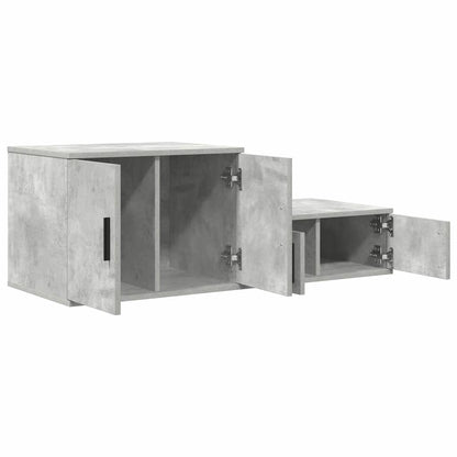 Badschrank Betongrau 127 x 41 x 40 cm Holzwerkstoff