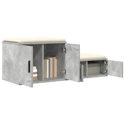 Badschrank Betongrau 127 x 41 x 40 cm Holzwerkstoff