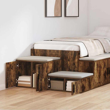 Badschrank Räuchereiche 127 x 41 x 40 cm Holzwerkstoff