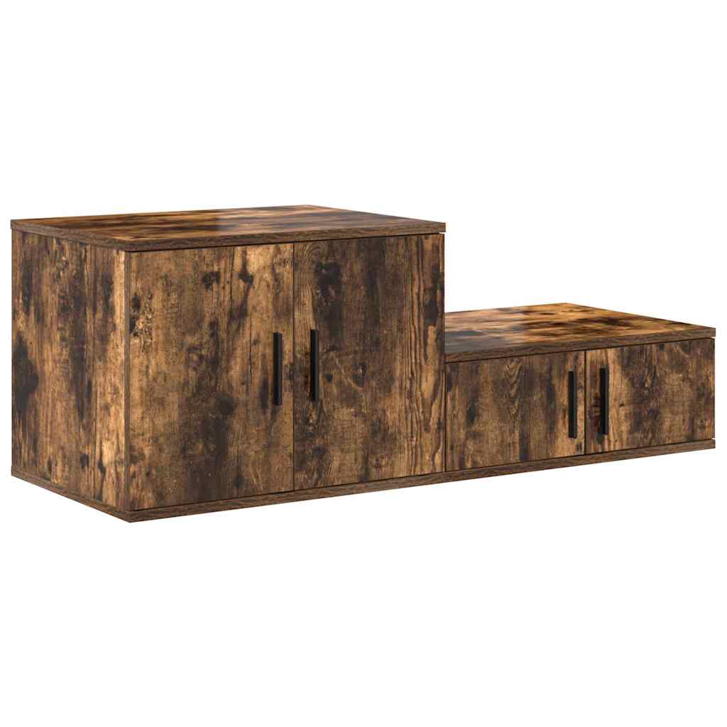 Badschrank Räuchereiche 127 x 41 x 40 cm Holzwerkstoff