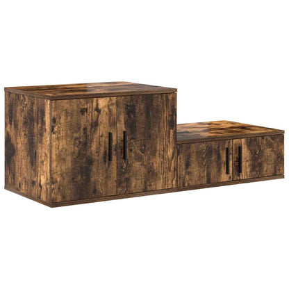 Badschrank Räuchereiche 127 x 41 x 40 cm Holzwerkstoff