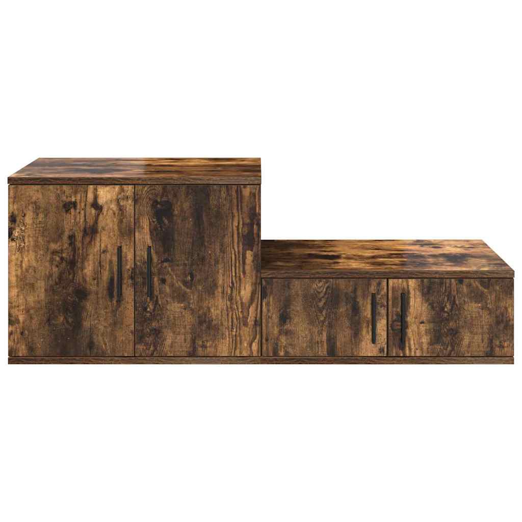 Badschrank Räuchereiche 127 x 41 x 40 cm Holzwerkstoff