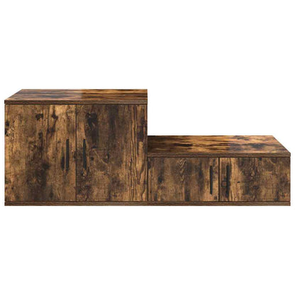Badschrank Räuchereiche 127 x 41 x 40 cm Holzwerkstoff