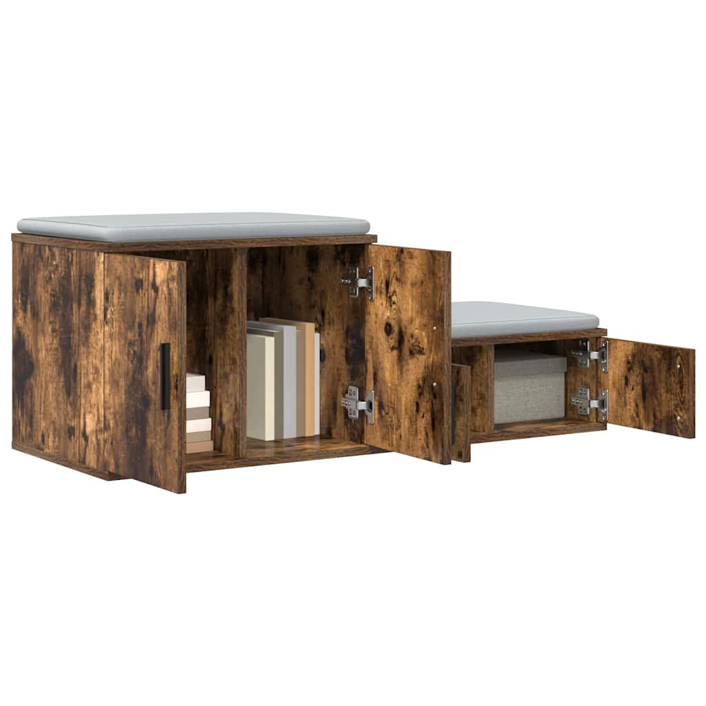Badschrank Räuchereiche 127 x 41 x 40 cm Holzwerkstoff