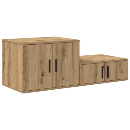Badschrank Eiche handwerklich 127 x 41 x 40 cm Holzwerkstoff