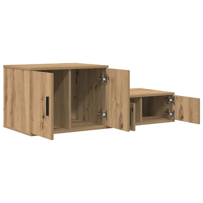 Badschrank Eiche handwerklich 127 x 41 x 40 cm Holzwerkstoff