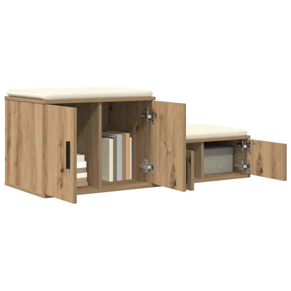 Badschrank Eiche handwerklich 127 x 41 x 40 cm Holzwerkstoff
