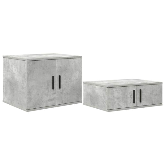 Badschrank Betongrau 108 x 41 x 40 cm Holzwerkstoff