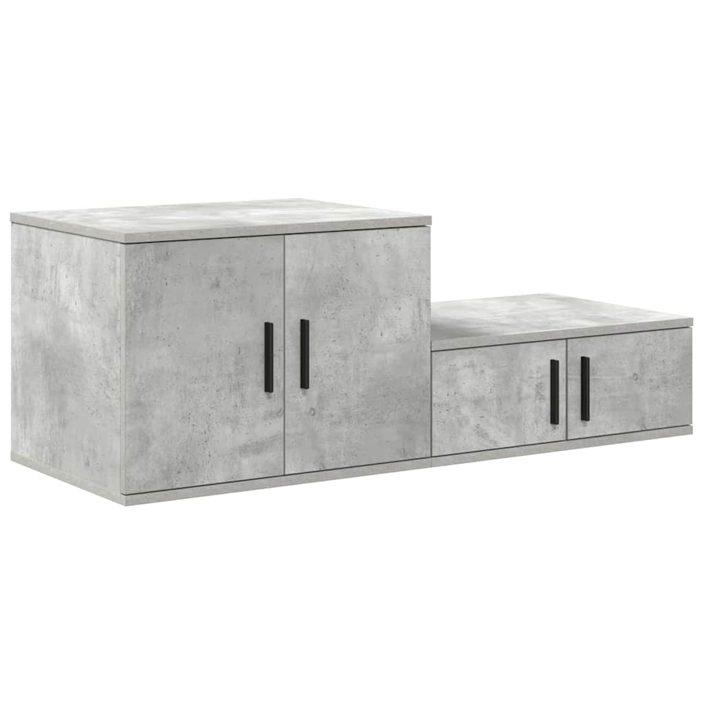 Badschrank Betongrau 108 x 41 x 40 cm Holzwerkstoff