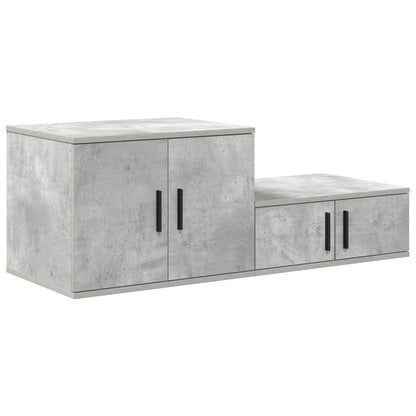 Badschrank Betongrau 103 x 41 x 40 cm Holzwerkstoff