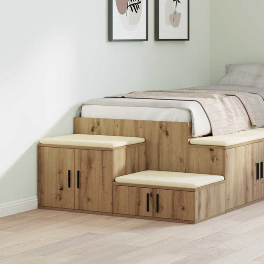 Badschrank Eiche handwerklich 103 x 41 x 40 cm Holzwerkstoff
