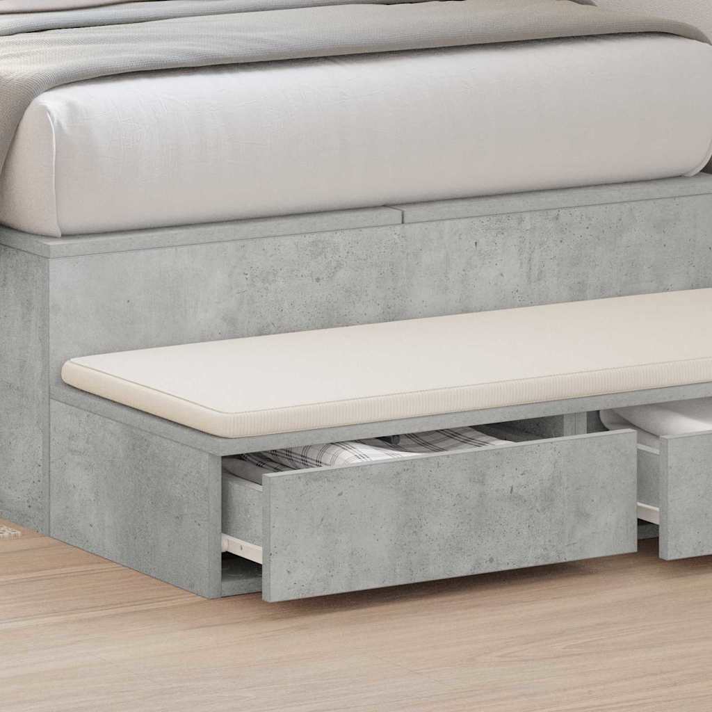 Bettschubladen Betongrau 100 x 36.5 x 16.5 cm Holzwerkstoff