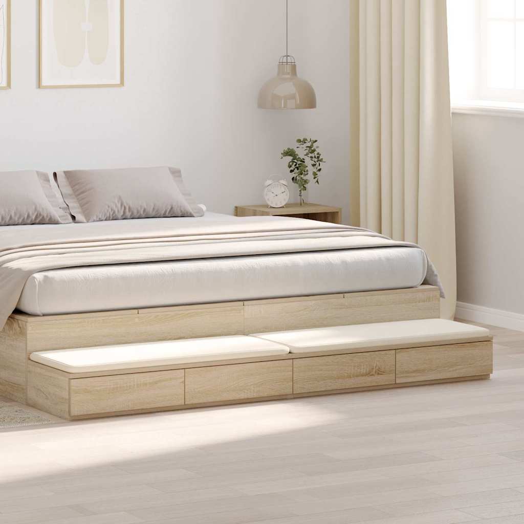 Bettschubladen Sonoma Eiche 200 x 36.5 x 16.5 cm Holzwerkstoff