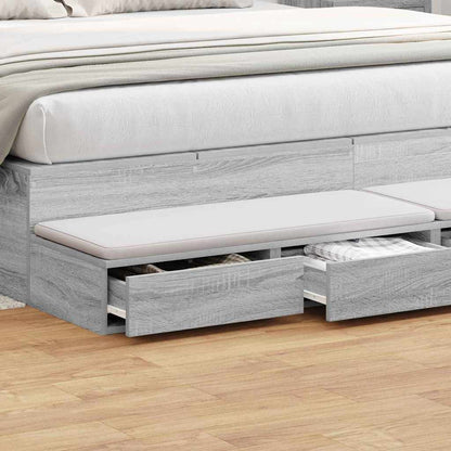 Bettschubladen Grau Sonoma 200 x 36.5 x 16.5 cm Holzwerkstoff