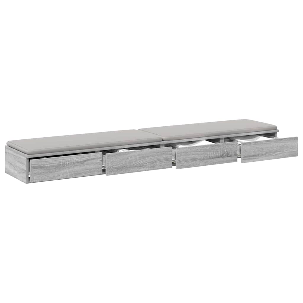 Bettschubladen Grau Sonoma 200 x 36.5 x 16.5 cm Holzwerkstoff