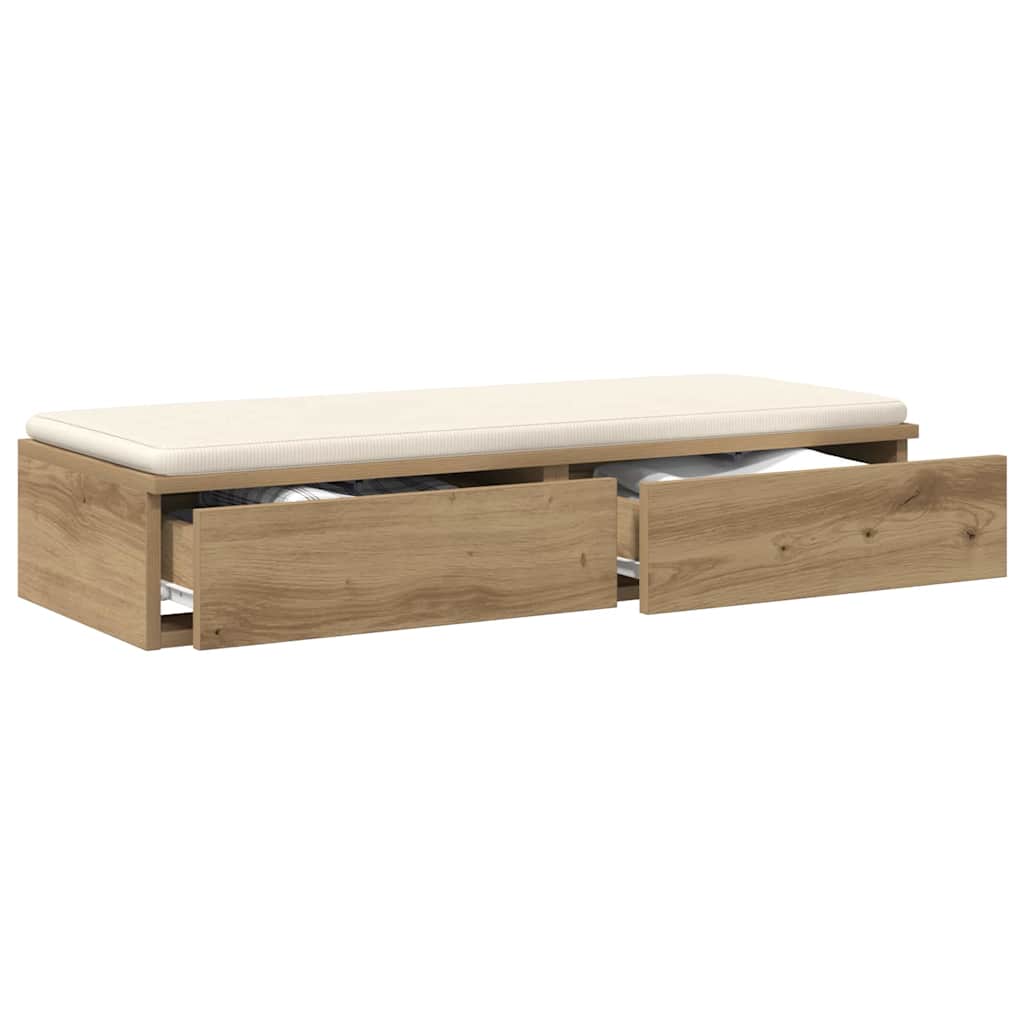 Bettschubladen Eiche handwerklich 80 x 36.5 x 16.5 cm