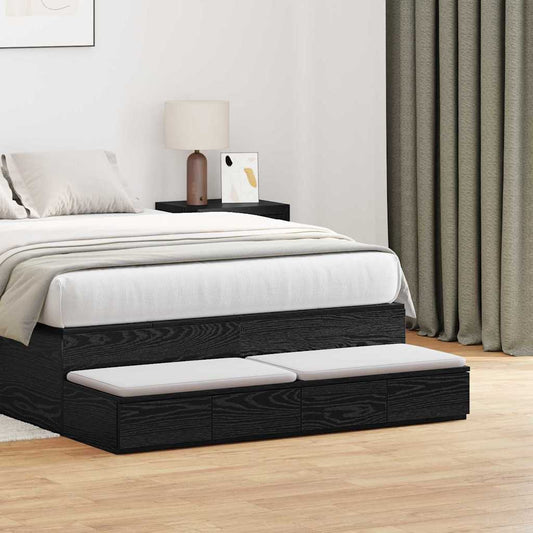 Bettschubladen Schwarze Eiche 120 x 36.5 x 16.5 cm