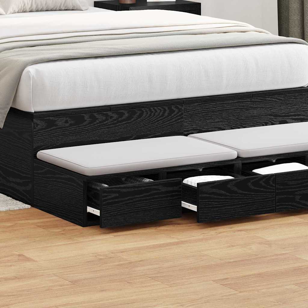 Bettschubladen Schwarze Eiche 120 x 36.5 x 16.5 cm