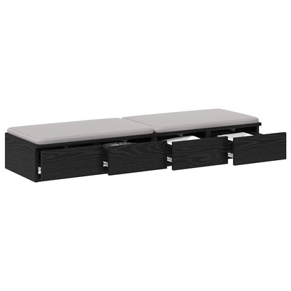 Bettschubladen Schwarze Eiche 120 x 36.5 x 16.5 cm