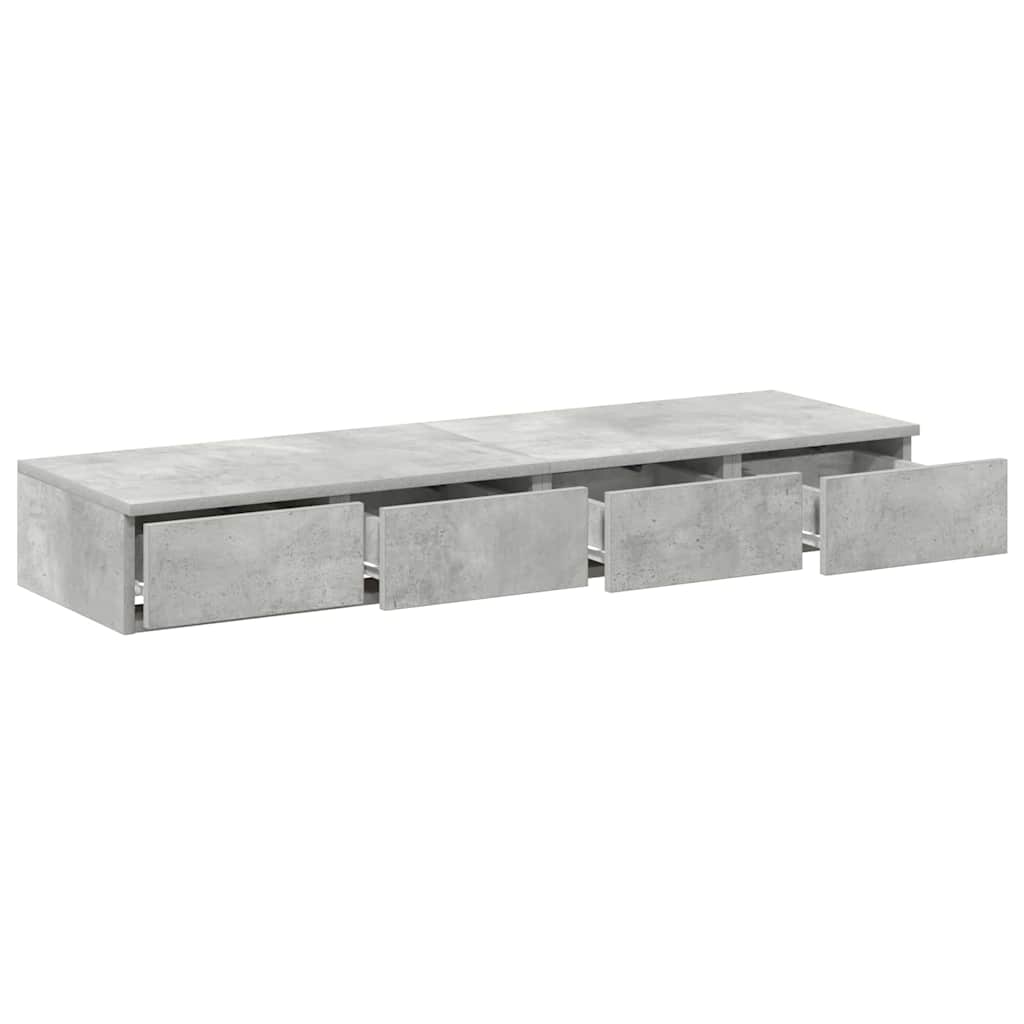Bettschubladen Betongrau 120 x 36.5 x 16.5 cm Holzwerkstoff