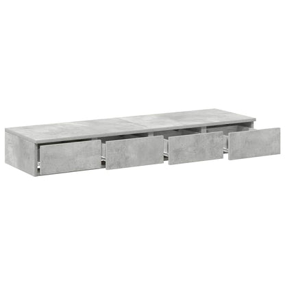 Bettschubladen Betongrau 120 x 36.5 x 16.5 cm Holzwerkstoff