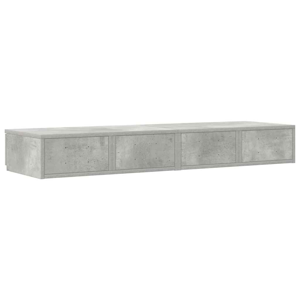 Bettschubladen Betongrau 120 x 36.5 x 16.5 cm Holzwerkstoff