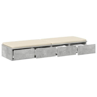 Bettschubladen Betongrau 120 x 36.5 x 16.5 cm Holzwerkstoff