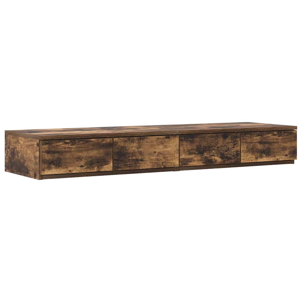 Bettschubladen Räuchereiche 120 x 36.5 x 16.5 cm Holzwerkstoff