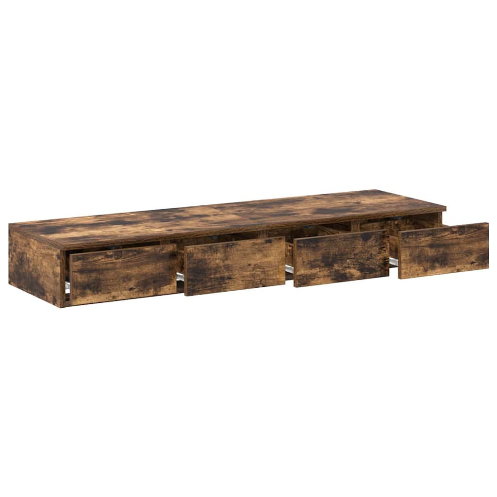 Bettschubladen Räuchereiche 120 x 36.5 x 16.5 cm Holzwerkstoff
