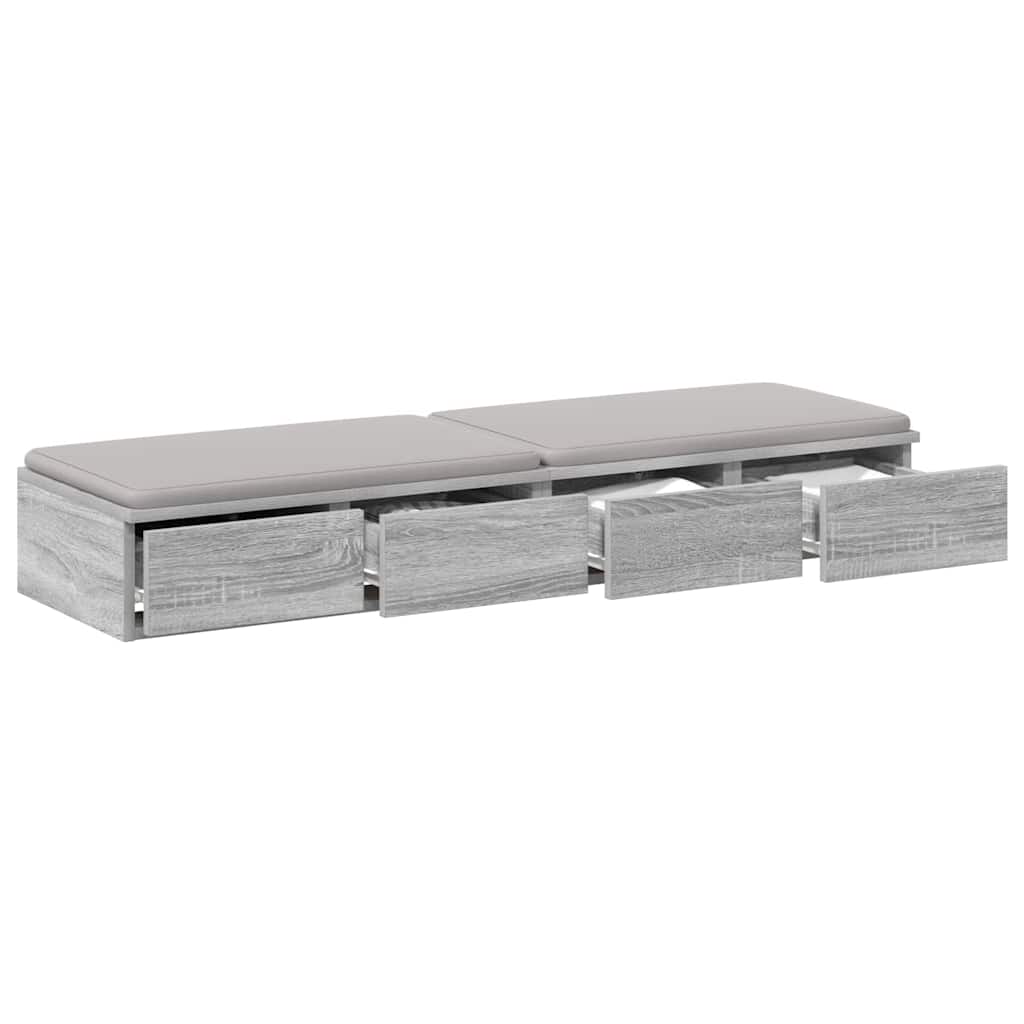Bettschubladen Grau Sonoma 120 x 36.5 x 16.5 cm Holzwerkstoff