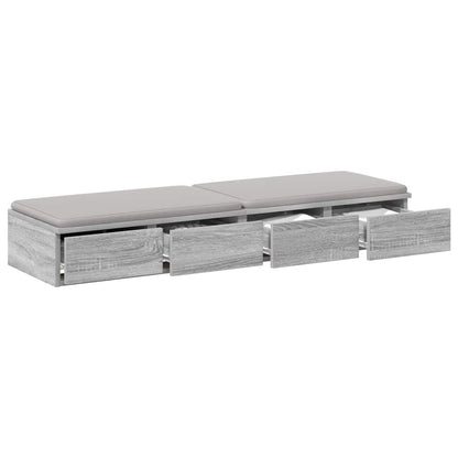 Bettschubladen Grau Sonoma 120 x 36.5 x 16.5 cm Holzwerkstoff