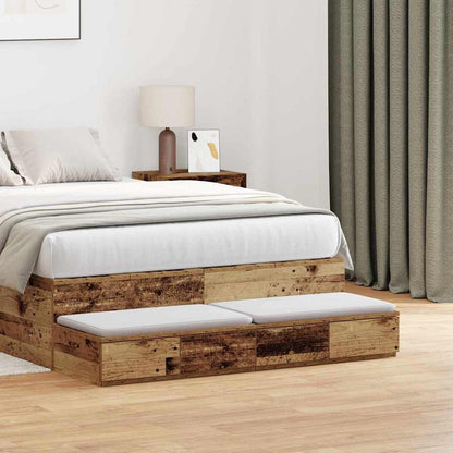 Bettschubladen Altholz 120 x 36.5 x 16.5 cm Holzwerkstoff