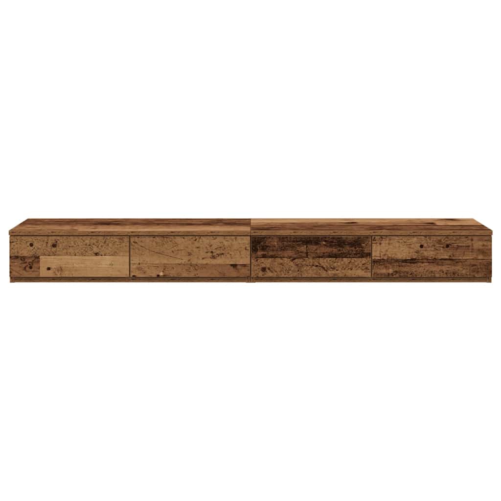 Bettschubladen Altholz 120 x 36.5 x 16.5 cm Holzwerkstoff