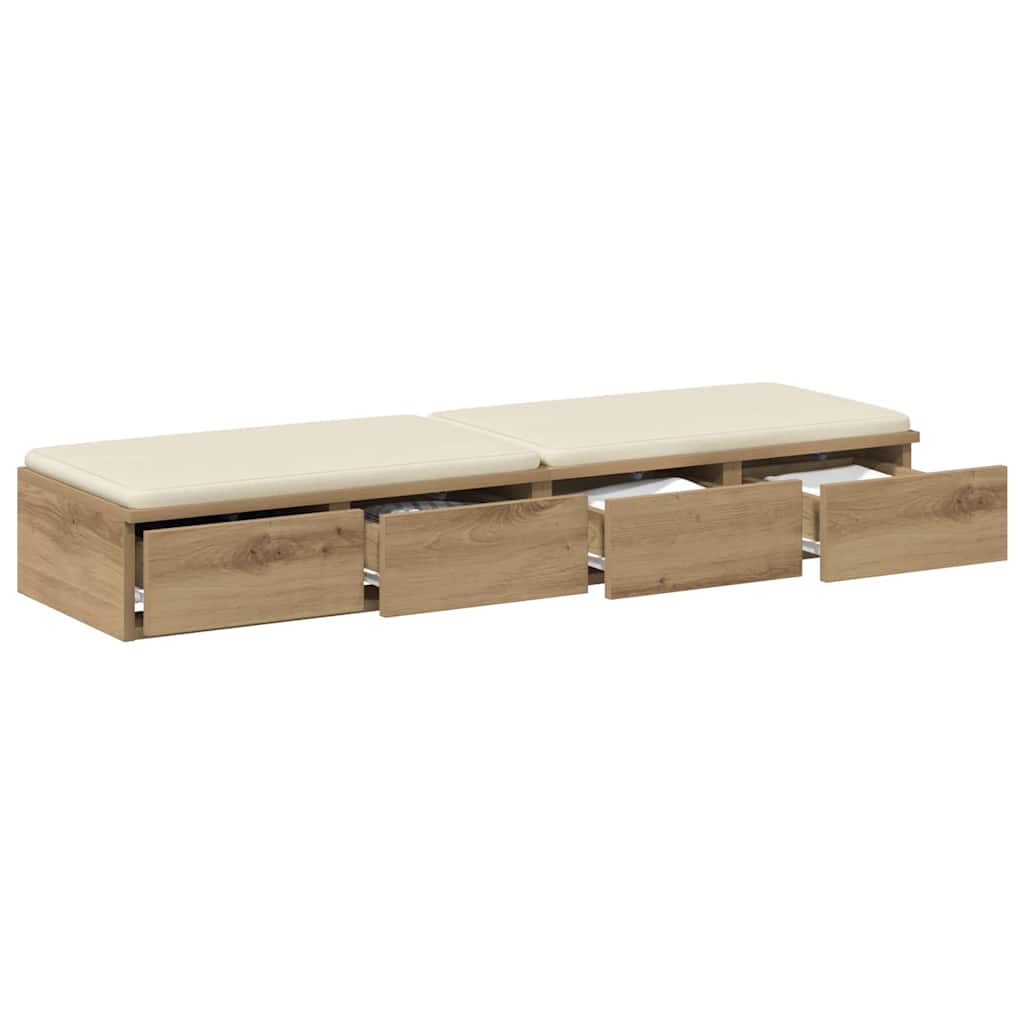 Bettschubladen Eiche handwerklich 120 x 36.5 x 16.5 cm