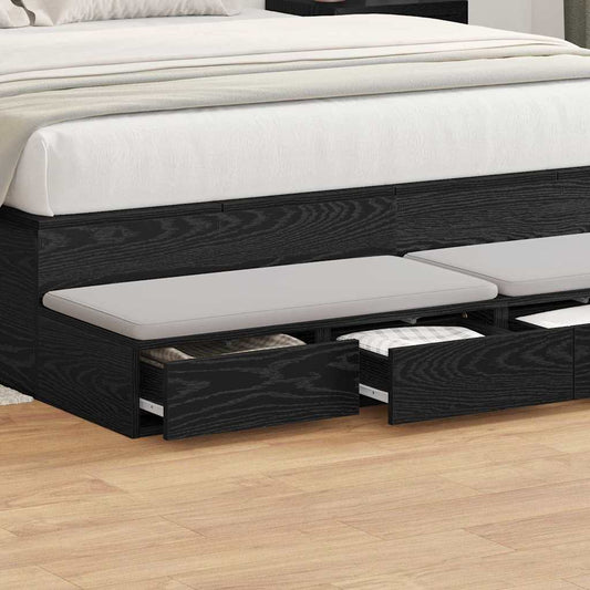 Bettschubladen Schwarze Eiche 140 x 36.5 x 16.5 cm
