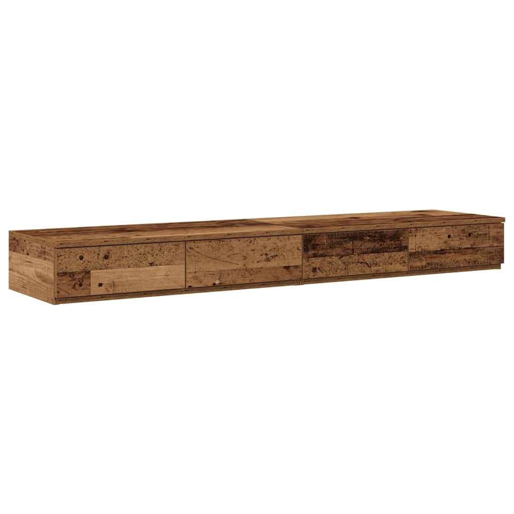Bettschubladen Altholz 140 x 36.5 x 16.5 cm Holzwerkstoff