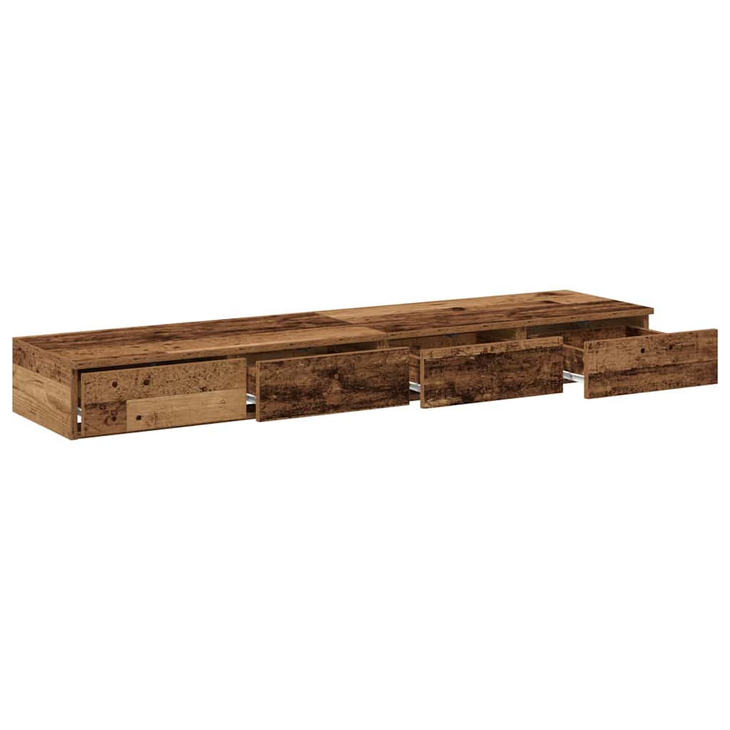 Bettschubladen Altholz 140 x 36.5 x 16.5 cm Holzwerkstoff