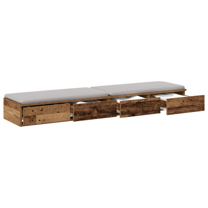 Bettschubladen Altholz 140 x 36.5 x 16.5 cm Holzwerkstoff