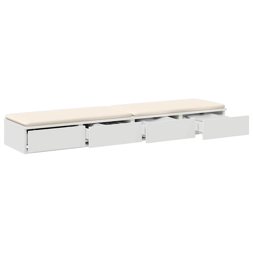 Bettschubladen Weiß 150 x 36.5 x 16.5 cm Holzwerkstoff