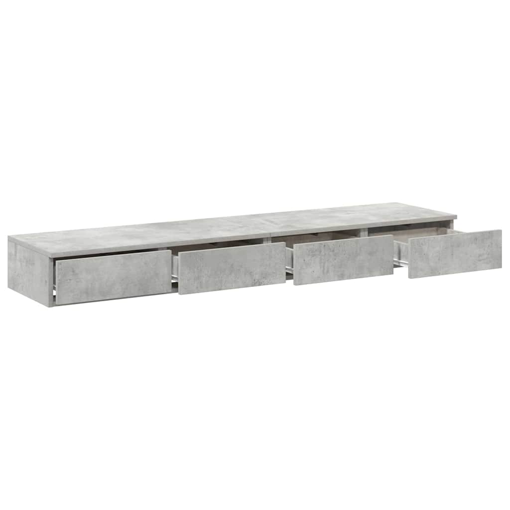 Bettschubladen Betongrau 150 x 36.5 x 16.5 cm Holzwerkstoff