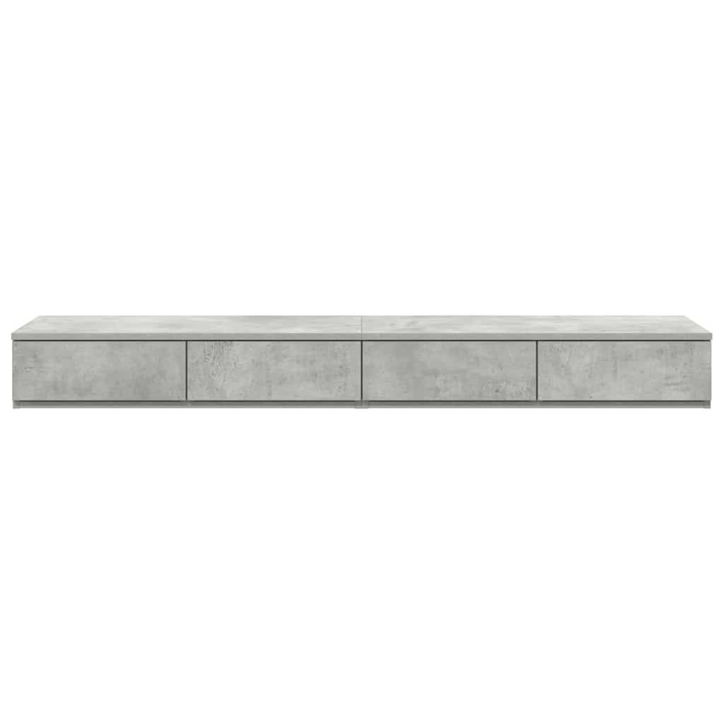 Bettschubladen Betongrau 150 x 36.5 x 16.5 cm Holzwerkstoff