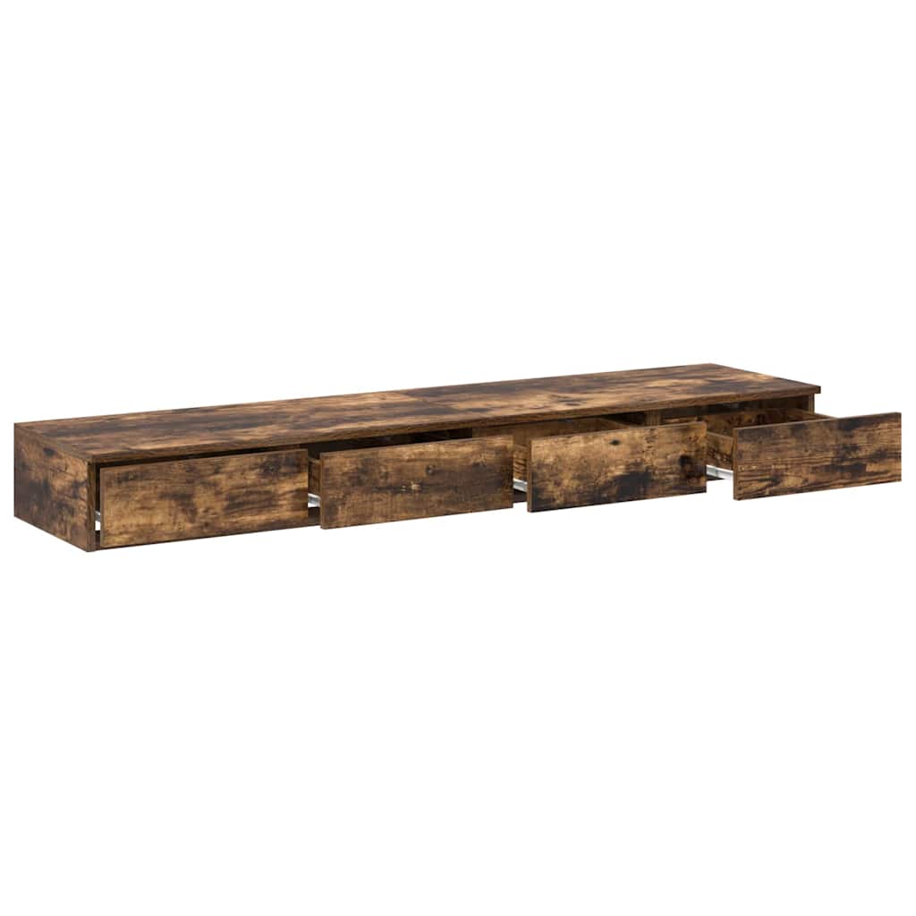 Bettschubladen Räuchereiche 150 x 36.5 x 16.5 cm Holzwerkstoff
