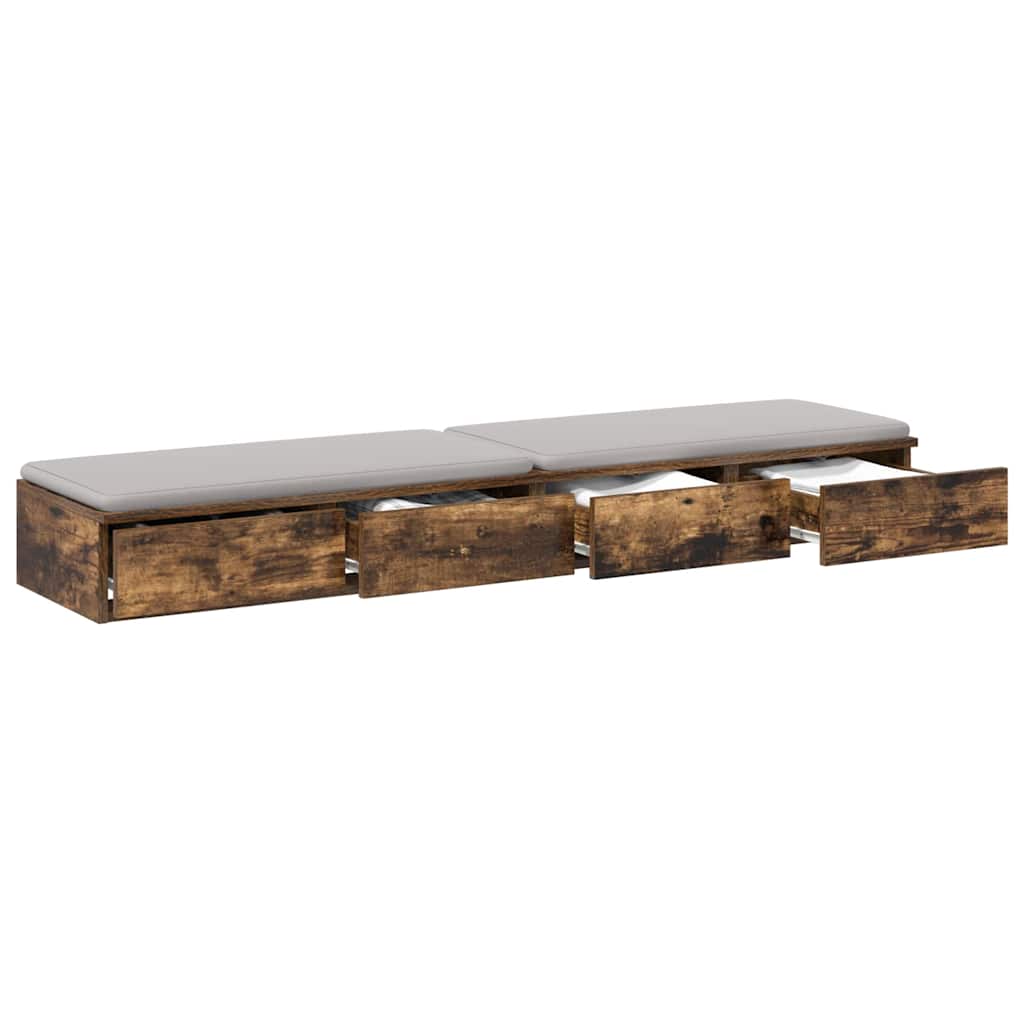 Bettschubladen Räuchereiche 150 x 36.5 x 16.5 cm Holzwerkstoff